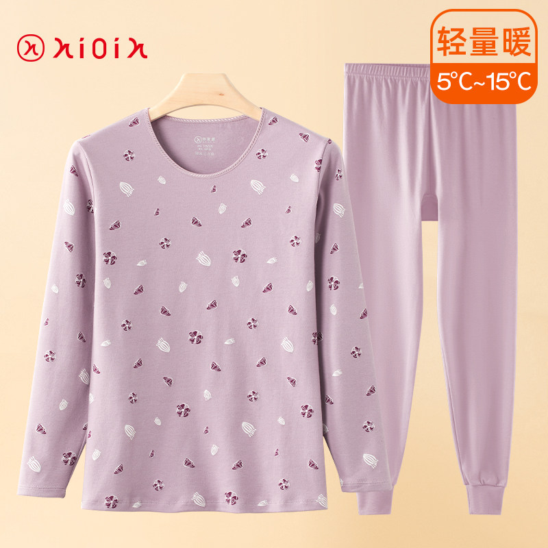 女士纯棉保暖内衣老年人秋衣秋裤套装冬季100%全棉印花打底棉毛衫,女士内衣/男士内衣/家居服,保暖套装,淘宝优惠券,粉丝福利购,淘宝优惠卷