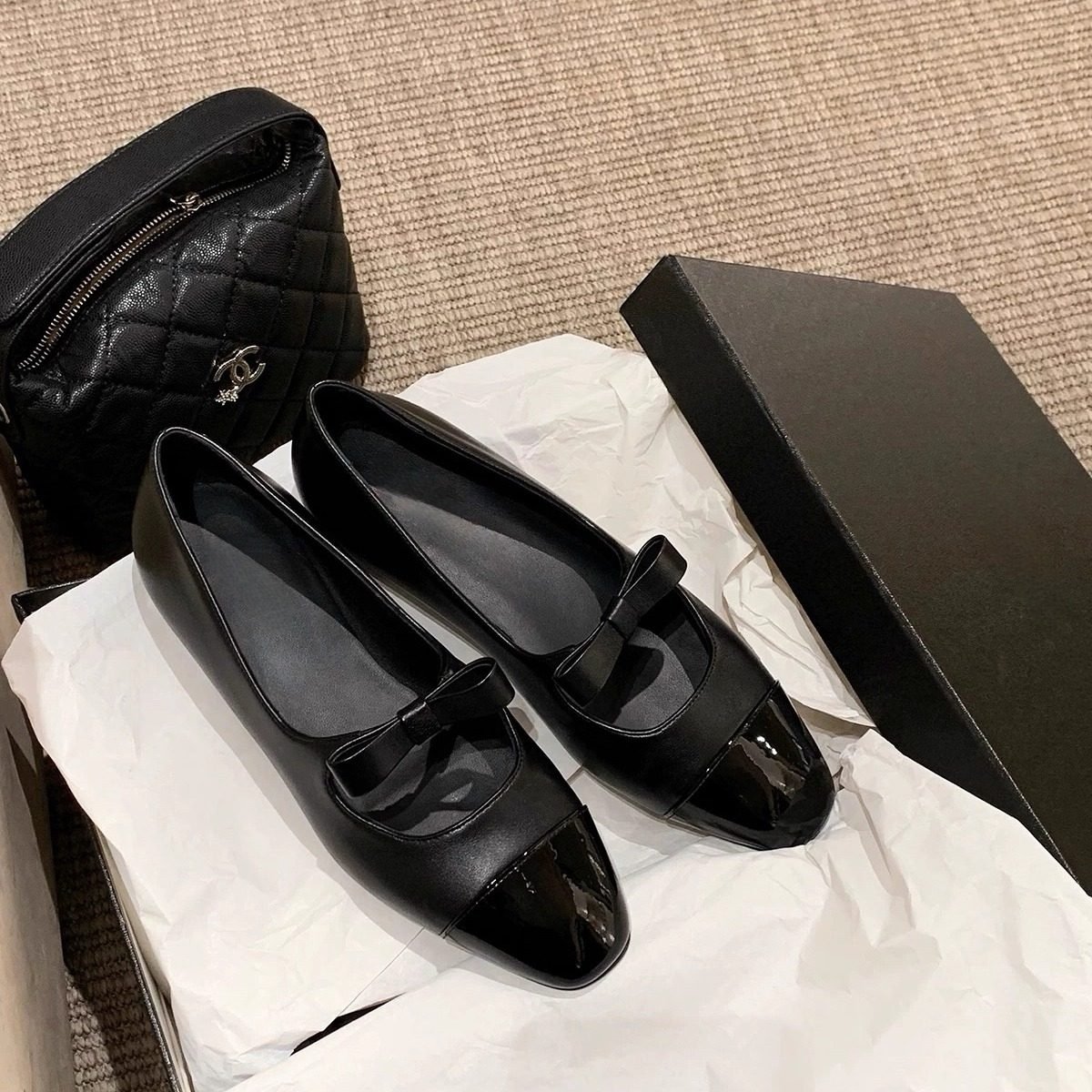 小香风气质浅口玛丽珍鞋女2026年春夏新款方头拼色蝴蝶结平底单鞋,女鞋,浅口单鞋,淘宝优惠券,粉丝福利购,淘宝优惠卷