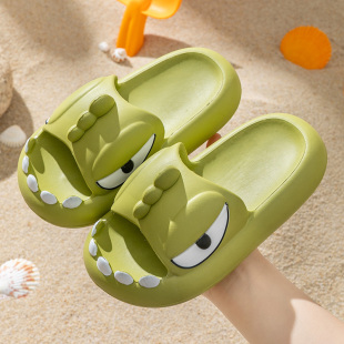中大童室内家居软底防滑洗澡卡通男孩凉拖鞋 恐龙儿童拖鞋 男童夏季