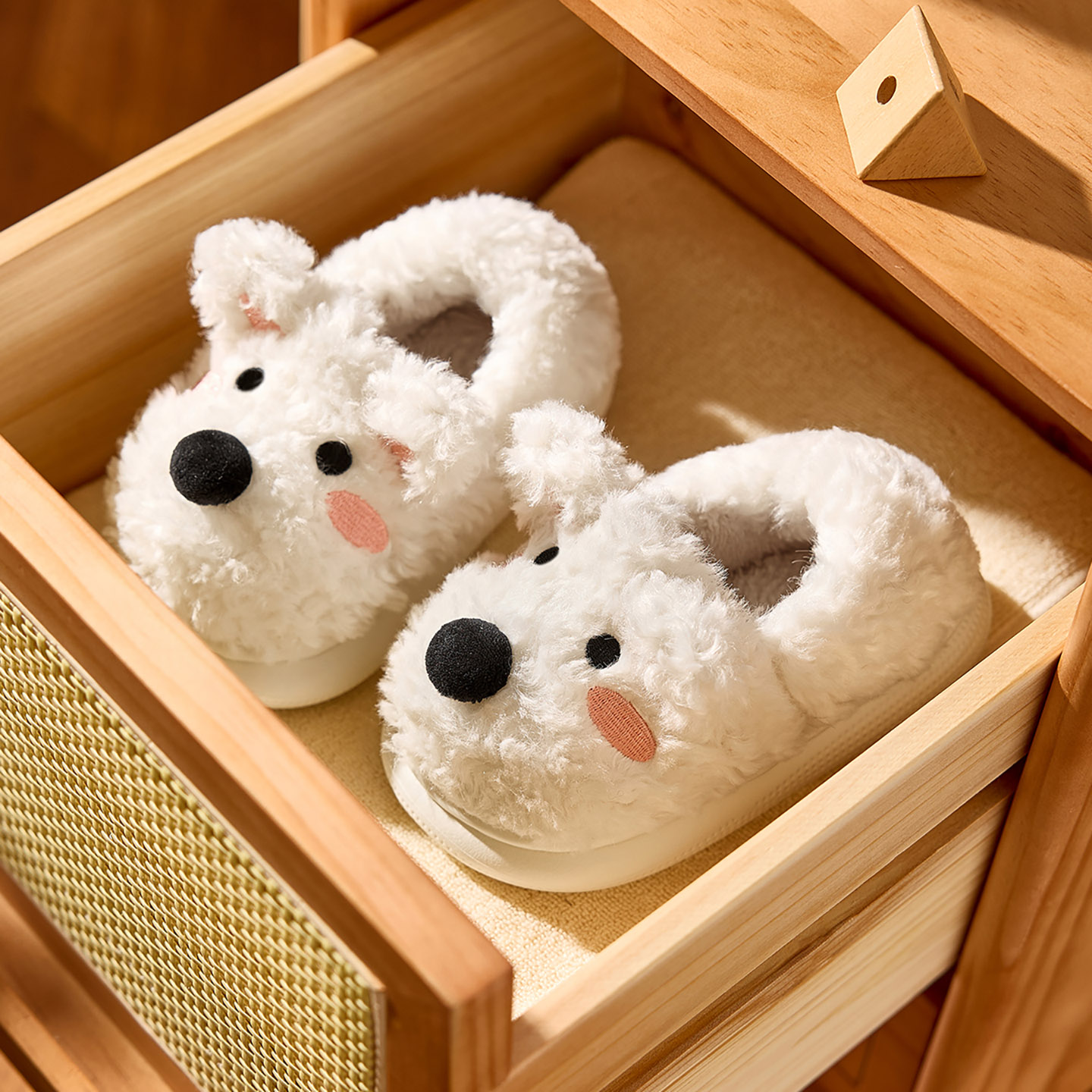 西高地儿童棉拖鞋冬季包跟宝宝