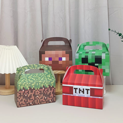 我的世界糖果盒minecraft主题派对零食盒回礼品盒手提盒生日用品