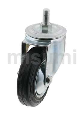 C-CTMJ C-CTMS75 100 125-R 拧入型脚轮 橡胶轻载型 替代米思米