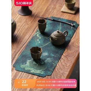 桌旗轻奢高端茶桌布中式 饰布定制长条餐桌布 新中式 茶几垫布茶台装