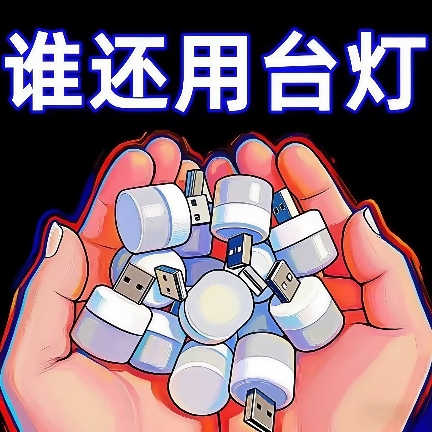 USB夜灯节能台灯LED灯明亮护眼床头灯睡眠哺乳便携式可插移动电