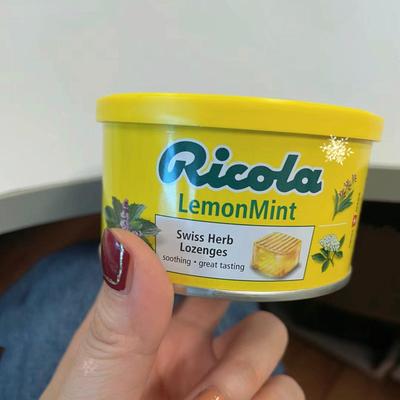 瑞士进口 利口乐Ricola润喉糖柠檬香草无糖薄荷味清新口气硬糖