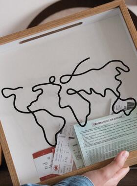 旅行机票高铁票据收纳相框～记录旅行时光碎片给生活增加仪式感