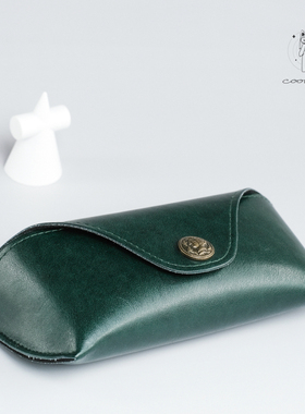 复古手工软包皮质眼镜盒镜布男高级感便携防压出门墨镜收纳包袋女