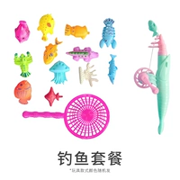 Рыбалка для игрушек 1 упаковка, 12 рыб, одна рыбацкая удочка, одна сеть