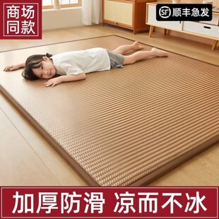德国进口冰丝凉席地垫睡觉打地铺神器藤席床垫家用睡垫榻榻米专用