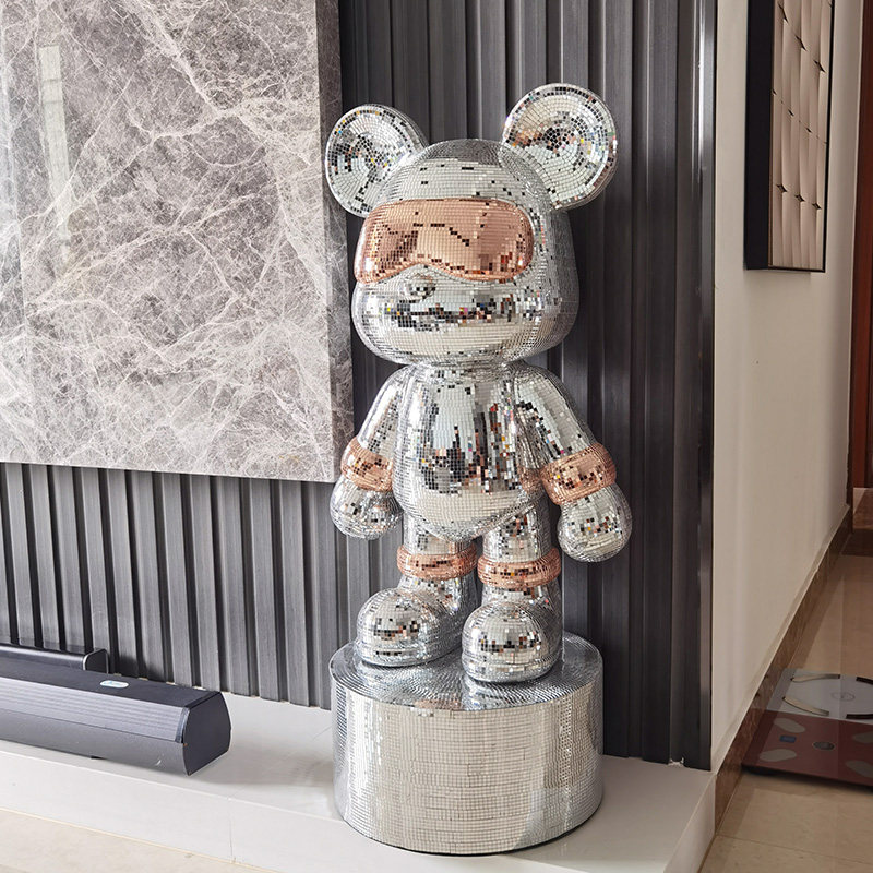 暴力熊客厅摆件网红卡通落地大号公仔存钱罐轻奢风乔迁新居礼物