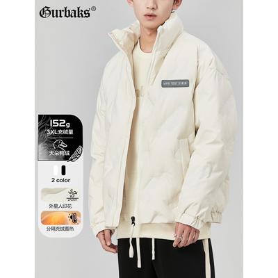 冬季新款男士短款羽绒服加厚潮牌白色夹克男保暖冬装外套