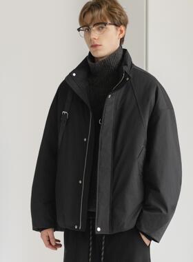 D7K设计分割羽绒服夹克男冬装新款极简风白鸭绒填充防寒羽绒外套