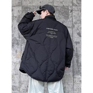 潮胖子2025冬季轻便羽绒装翻领衬衫轻薄款羽绒服男加肥加大码外套