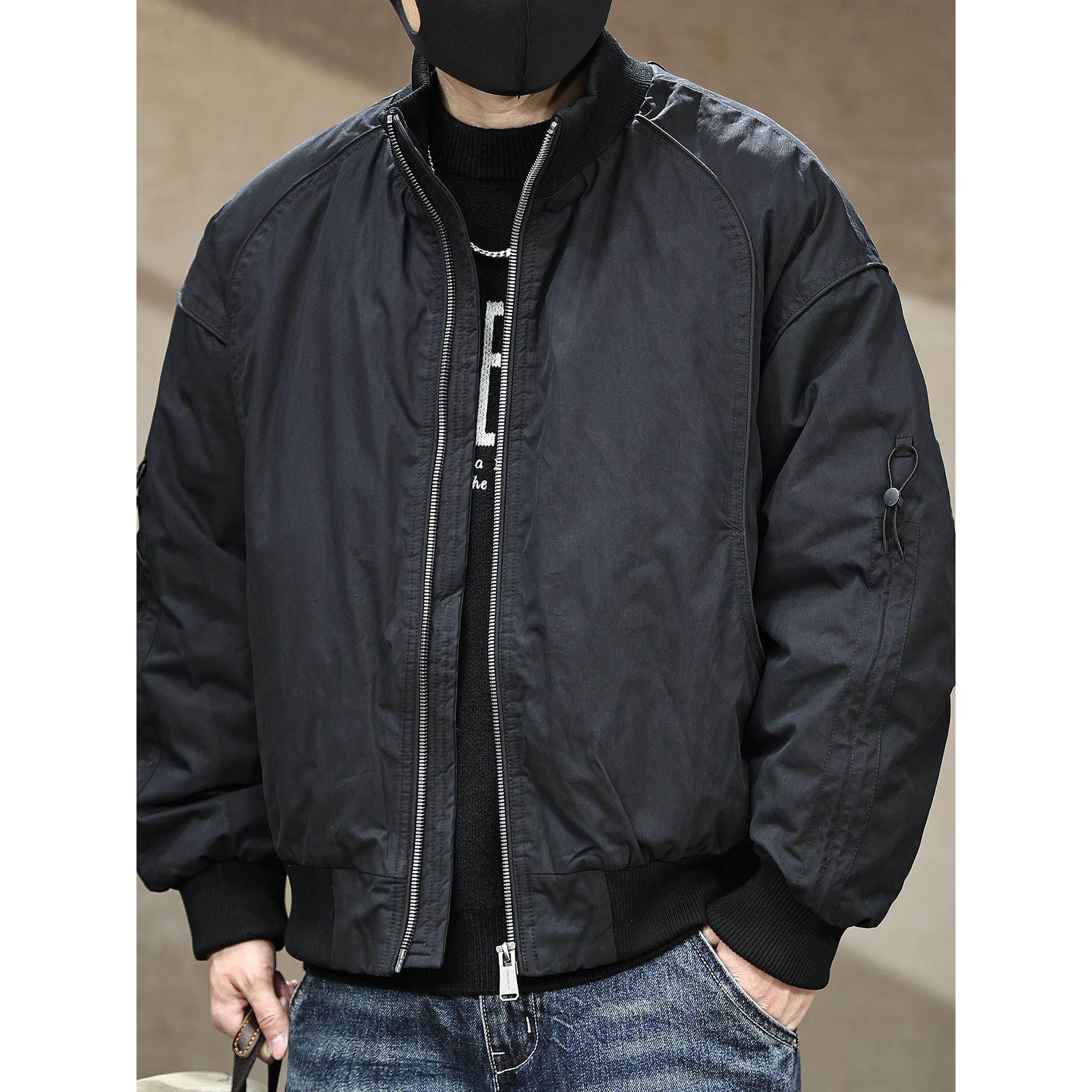 羽绒服冬季新款男士立领加厚外套90绒防寒服休闲短款痞帅工装夹克