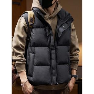 2025新款羽绒马甲男款冬季加厚保暖背心坎肩外套立领无袖马夹
