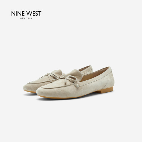 NineWest/玖熙羊反绒乐福鞋