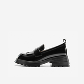 奥莱专供Nine 女奥 女流苏深口通勤单鞋 West 玖熙2025年厚底乐福鞋