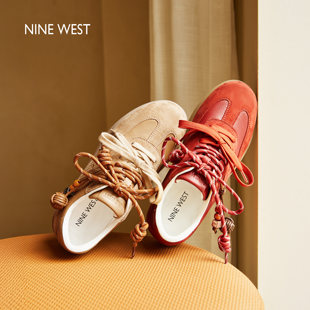 平底板鞋 Nine 女2025年运动休闲鞋 玖熙时光轻旅德训鞋 真皮 West