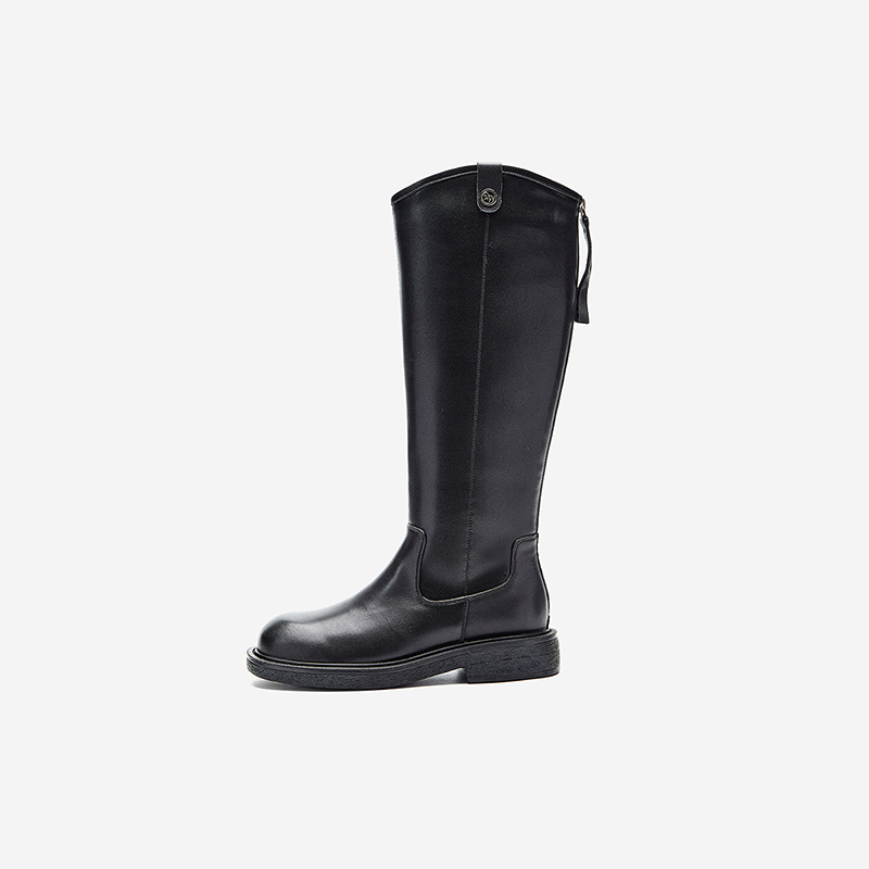 玖熙绒里骑士靴显瘦长靴