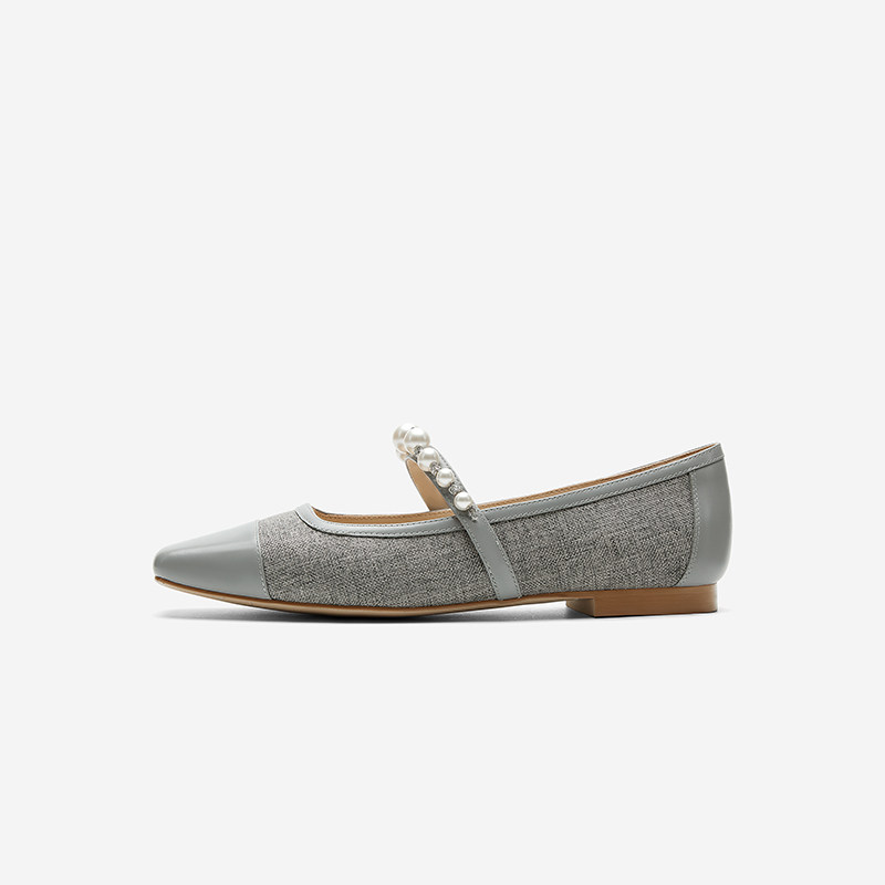 Nine West/玖熙2026春新款玛丽珍鞋浅口方头珍珠一字绊带平跟女鞋,女鞋,玛丽珍鞋,淘宝优惠券,粉丝福利购,淘宝优惠卷