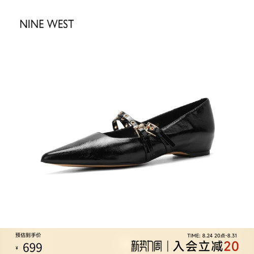 玖熙法式复古尖头玛丽珍鞋百搭
