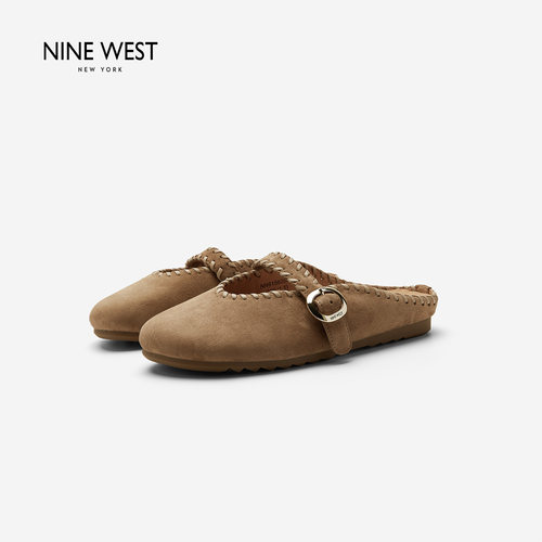 NineWest/玖熙一脚蹬平底半拖鞋