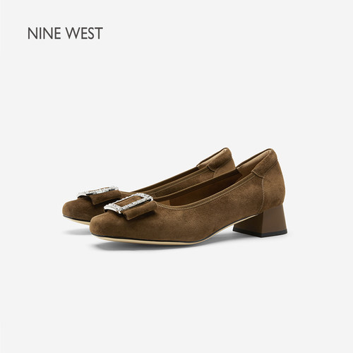 NineWest/玖熙浅口单鞋女方圆头