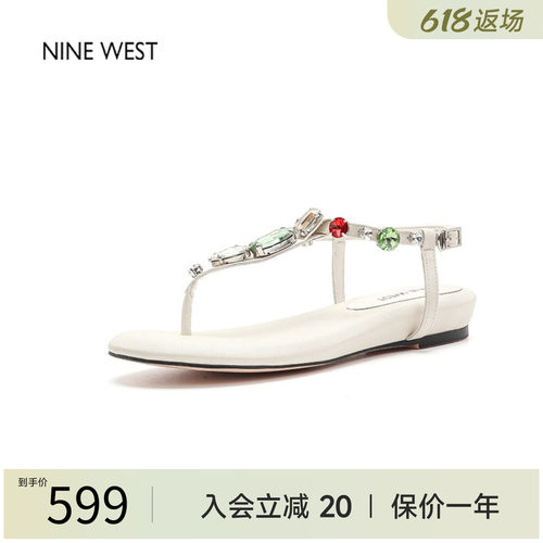 妙丽新款一字带凉鞋人字夹趾