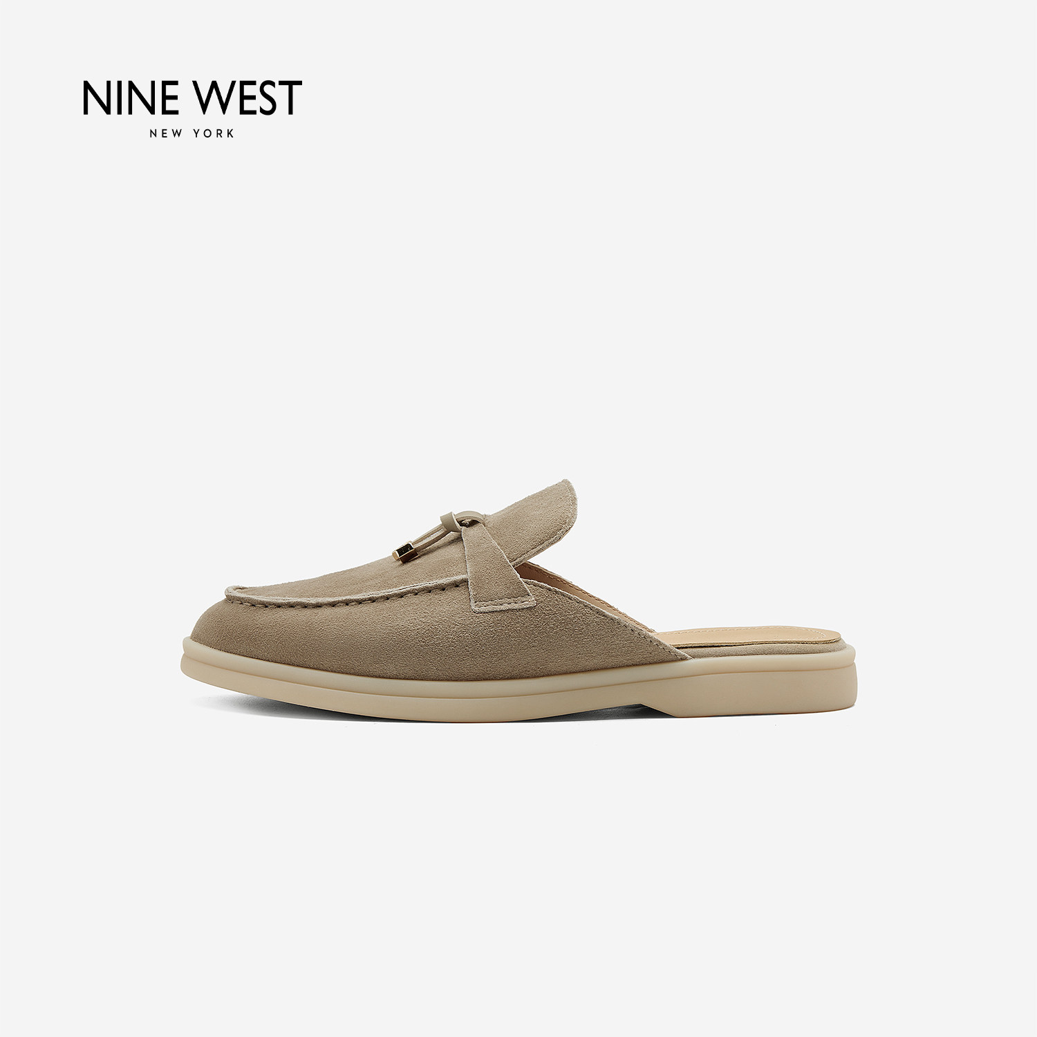 奥莱Nine West/玖熙2026年包头拖鞋女一脚蹬穆勒鞋休闲百搭半拖鞋