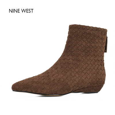 玖熙法式复古方头瘦瘦弹力靴