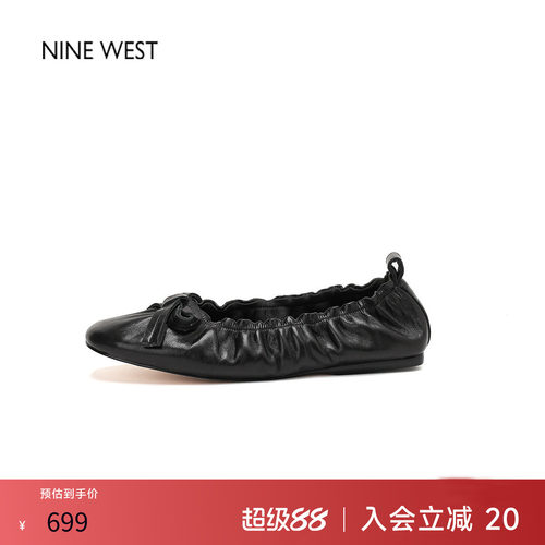 法式复古蝴蝶结平底瓢鞋