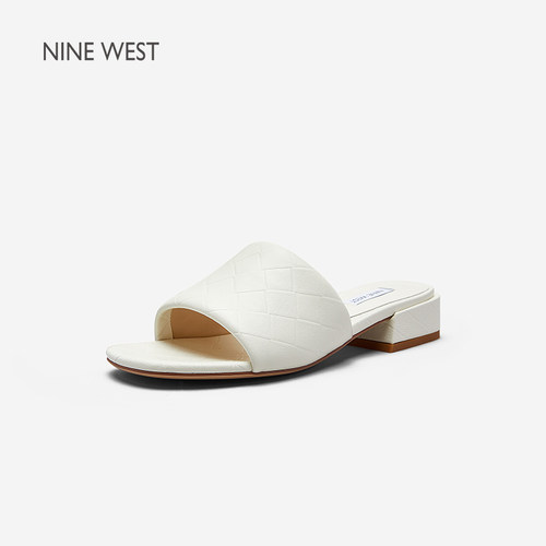 NineWest/玖熙凉拖鞋女百搭粗跟