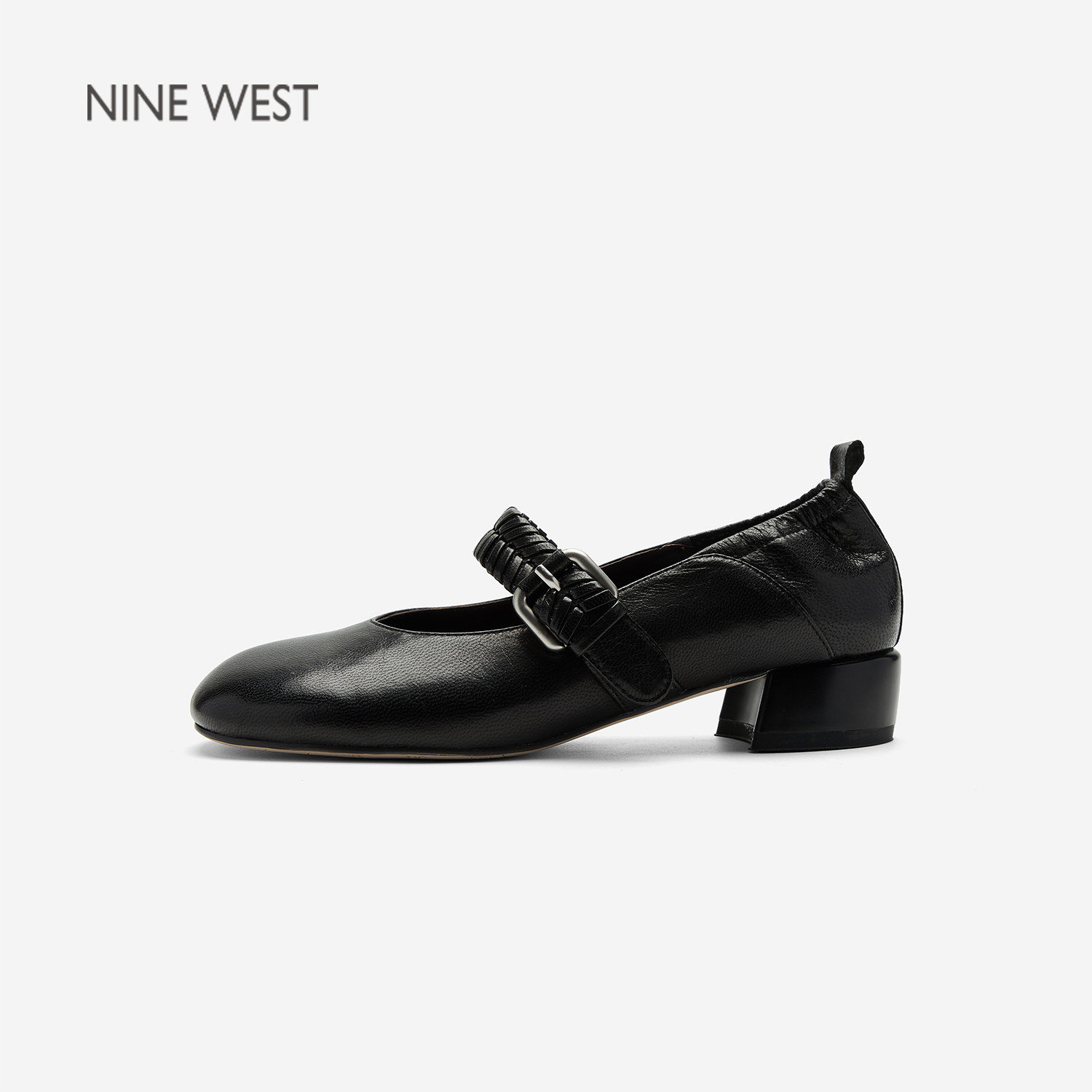 奥莱专供Nine West/玖熙2026年春玛丽珍鞋女复古袢带粗跟单鞋女鞋