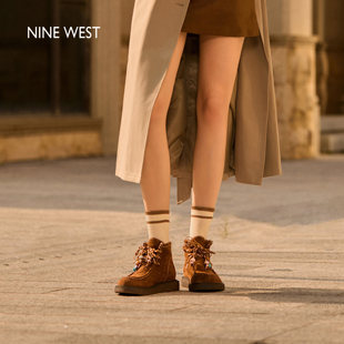 West 时尚 玖熙时装 复古休闲鞋 百搭勃肯短靴 靴女2025秋冬新款 Nine