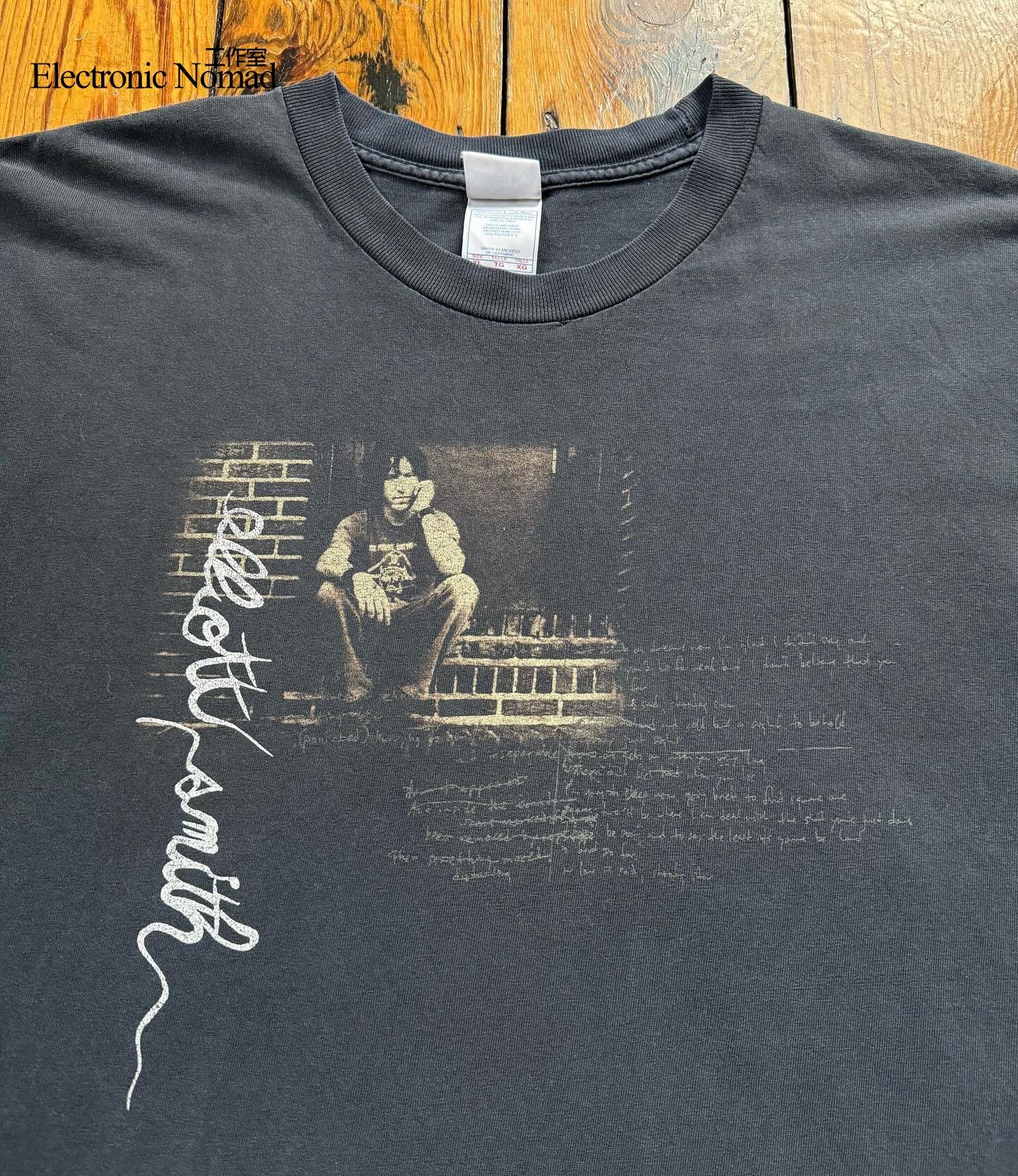 en水洗大师歌手 艾略特 史密斯 elliott smith重磅short shirt