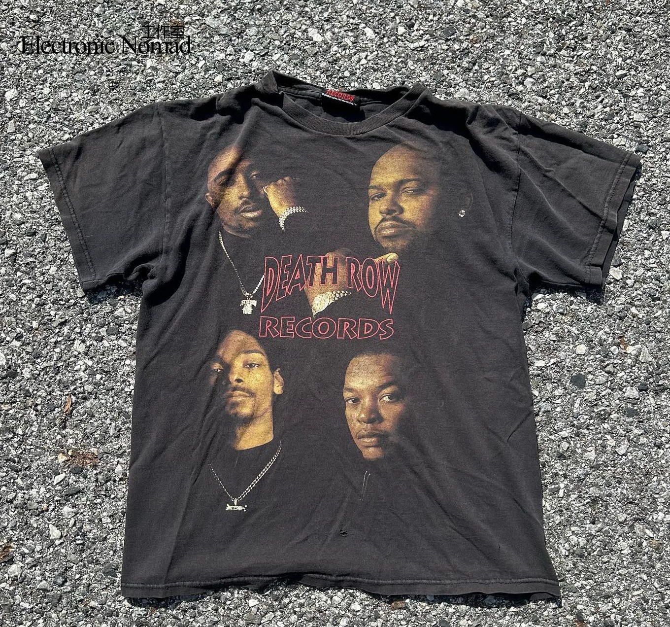 EN水洗大师死囚唱片  Death Row Records做旧美潮 Short shirt