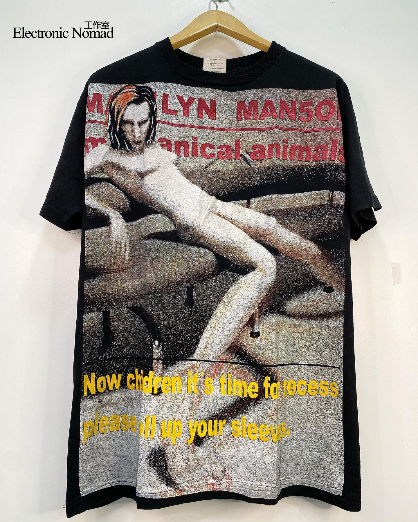 EN水洗大师Marilyn Manson 玛丽莲 曼森古着感Short shirt短袖T恤
