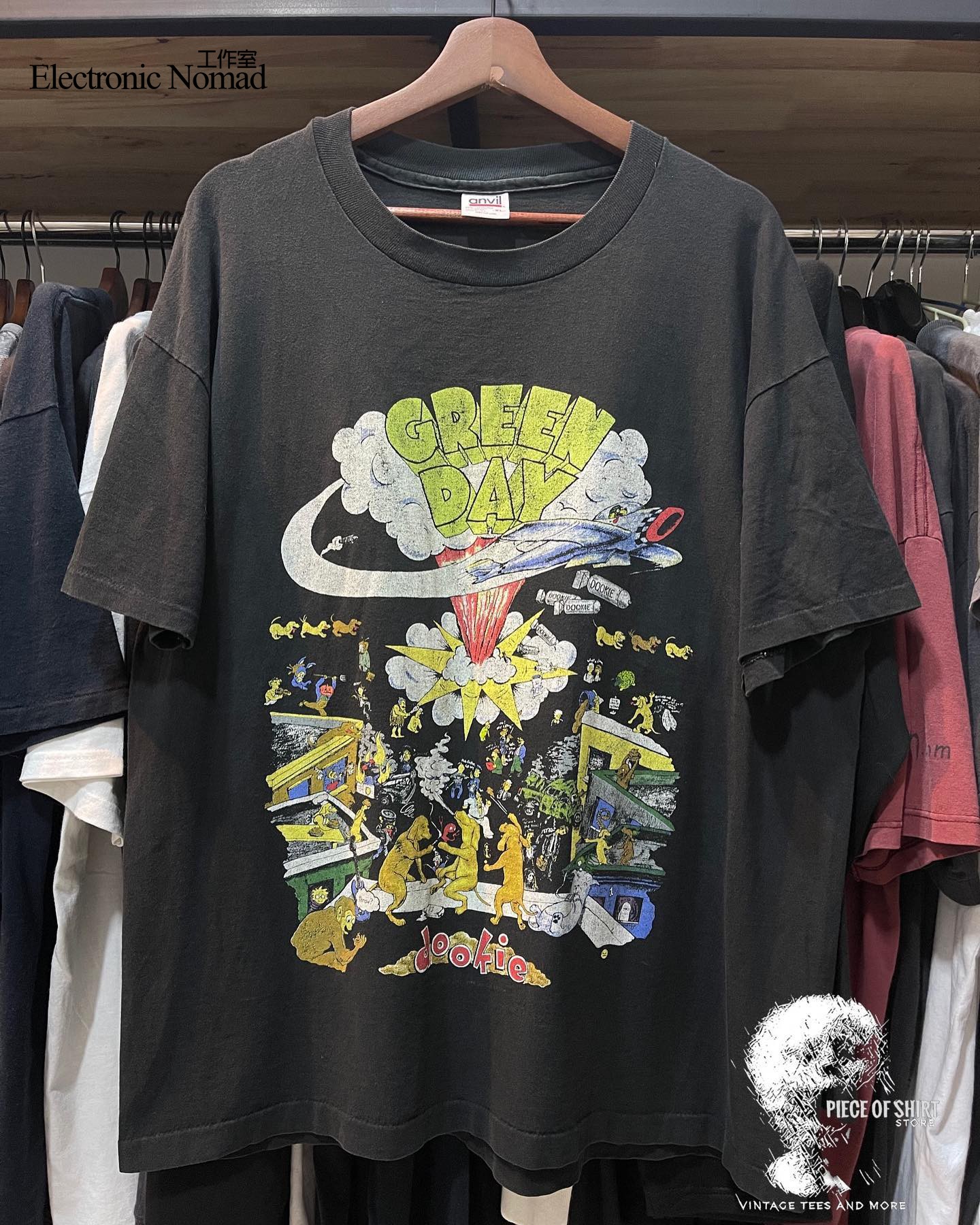 EN水洗大师 210g水洗做旧古着感美式vibe风GREENDAY复古短袖T恤潮