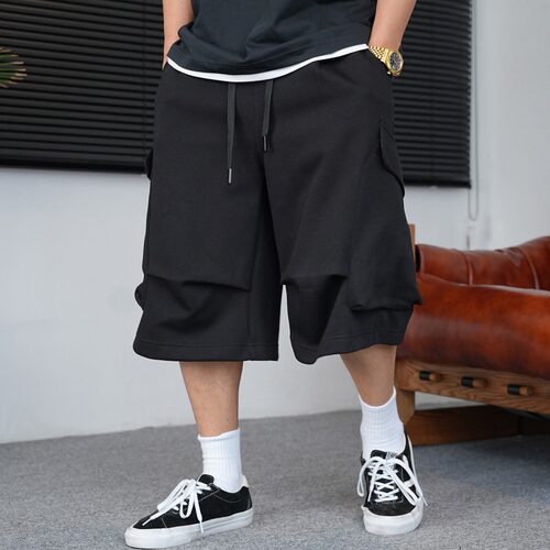夏季百搭宽松大码休闲五分裤子
