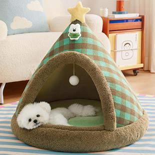 德国精品FZY狗窝加厚冬天保暖半封闭安全感帐篷小型犬睡觉床猫窝