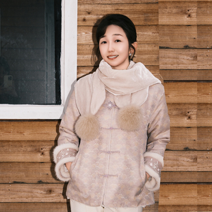 依山锦新中式 宋锦100桑蚕丝棉服外套国风上衣棉袄YSW5172