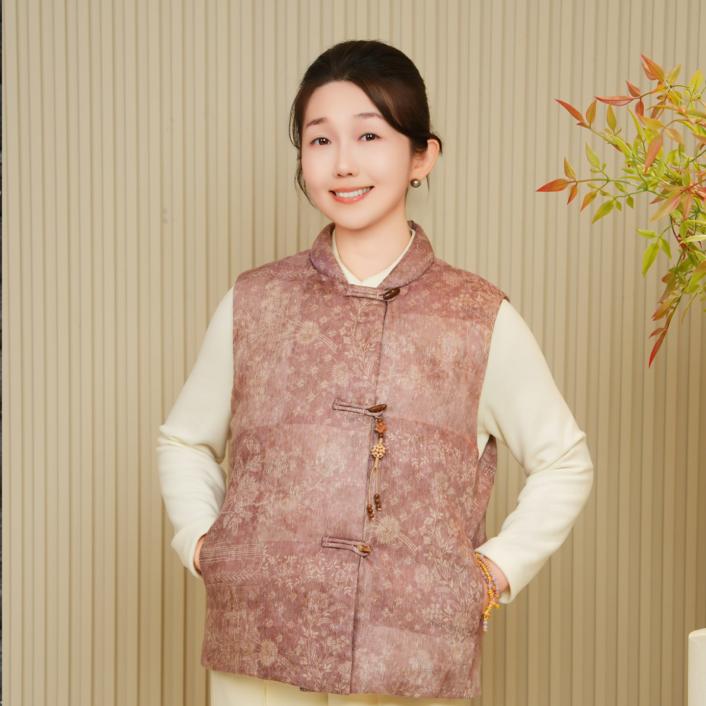 依山锦新中式国风桑蚕丝宋锦棉马甲YSM5119,女装/女士精品,汉服上装,淘宝优惠券,粉丝福利购,淘宝优惠卷