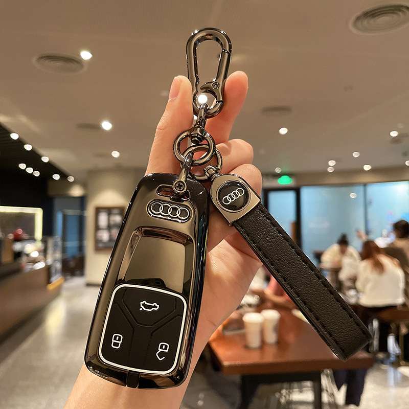 适用奥迪钥匙套新a4/a6l/a3/q5l专用壳q7/q3/q2l/a5/a8l/a7高档扣