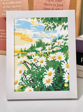 向日葵钻石画手工diy2025新款满钻高颜值风景十字绣儿童砖石贴画