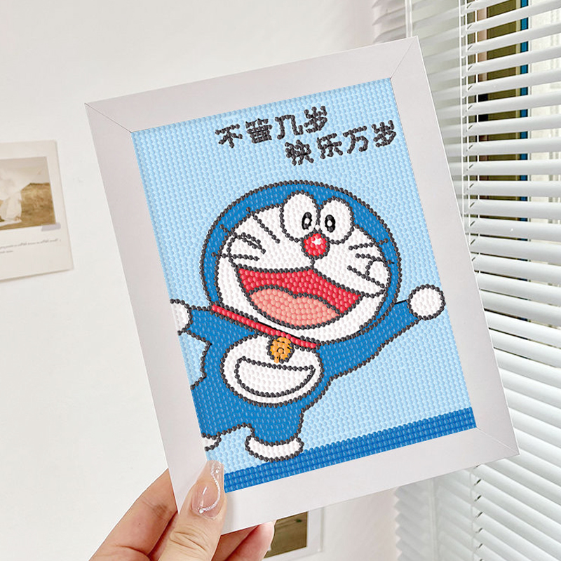 叮当猫钻石画儿童手工diy制作材料2025年新哆啦A梦点钻笔粘贴画