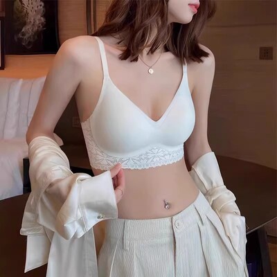 裸感无痕内衣女夏薄款小胸聚拢