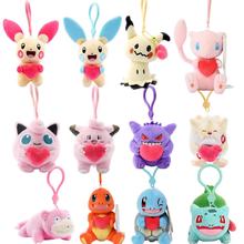 正版精灵宝可梦皮卡丘公仔伊布卡比兽毛绒玩偶钥匙扣挂件书包挂饰