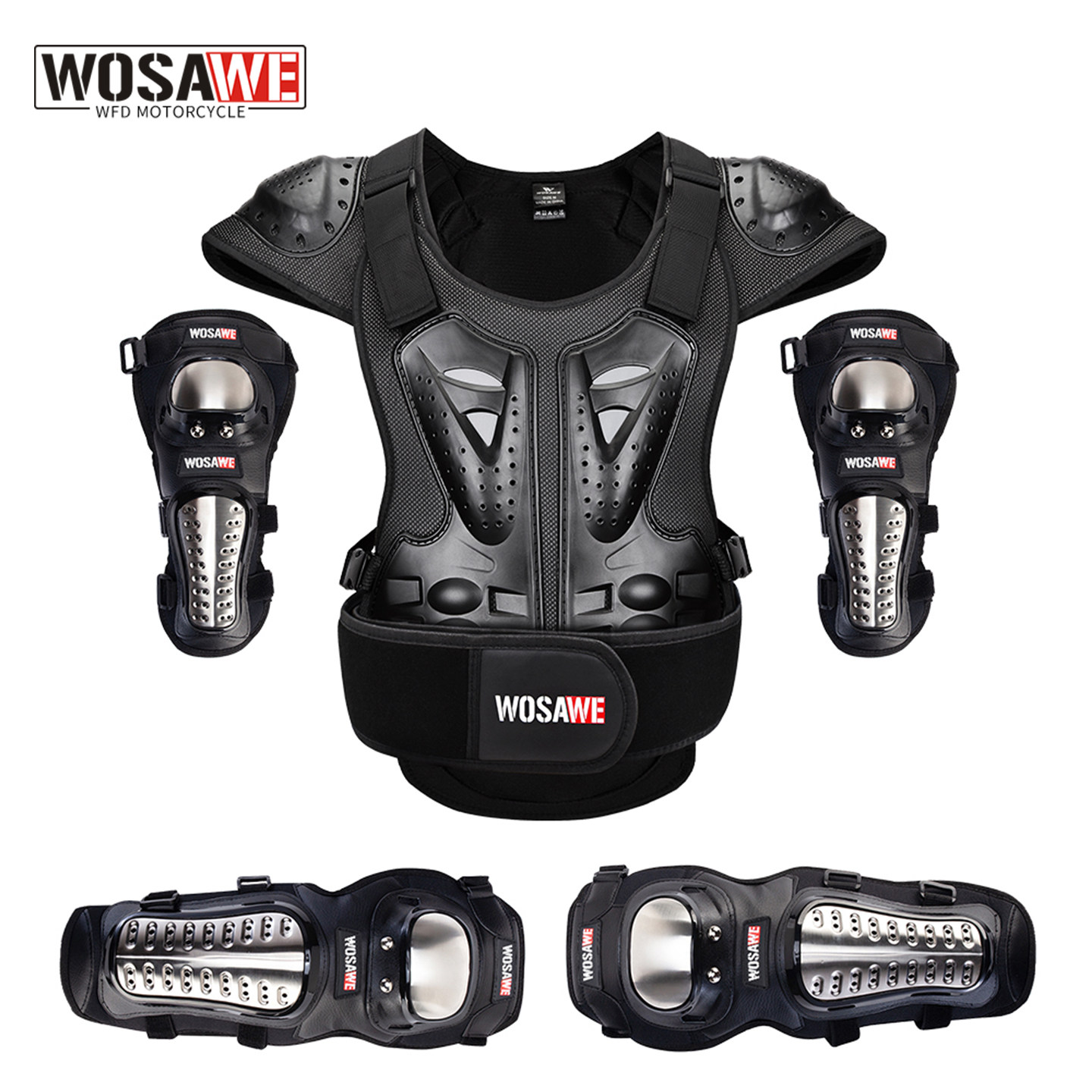 沃萨维摩托车骑行护甲衣防摔越野机车骑士护具马甲防护装备四季