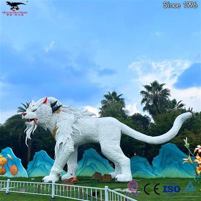 山海经定制动物机模白狐大型动物模型源头工厂支持来图定制