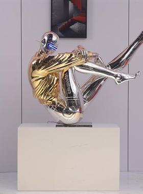 空山基女神雕塑机械姬大型摆件网红店酒吧KTV潮流玻璃钢落地装饰